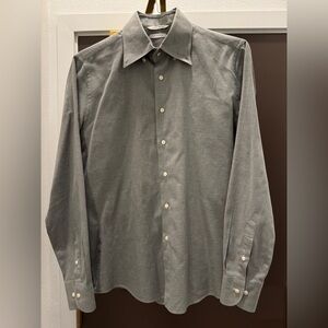 Suitsupply Light Green Twill Slim Fit Dress shirt